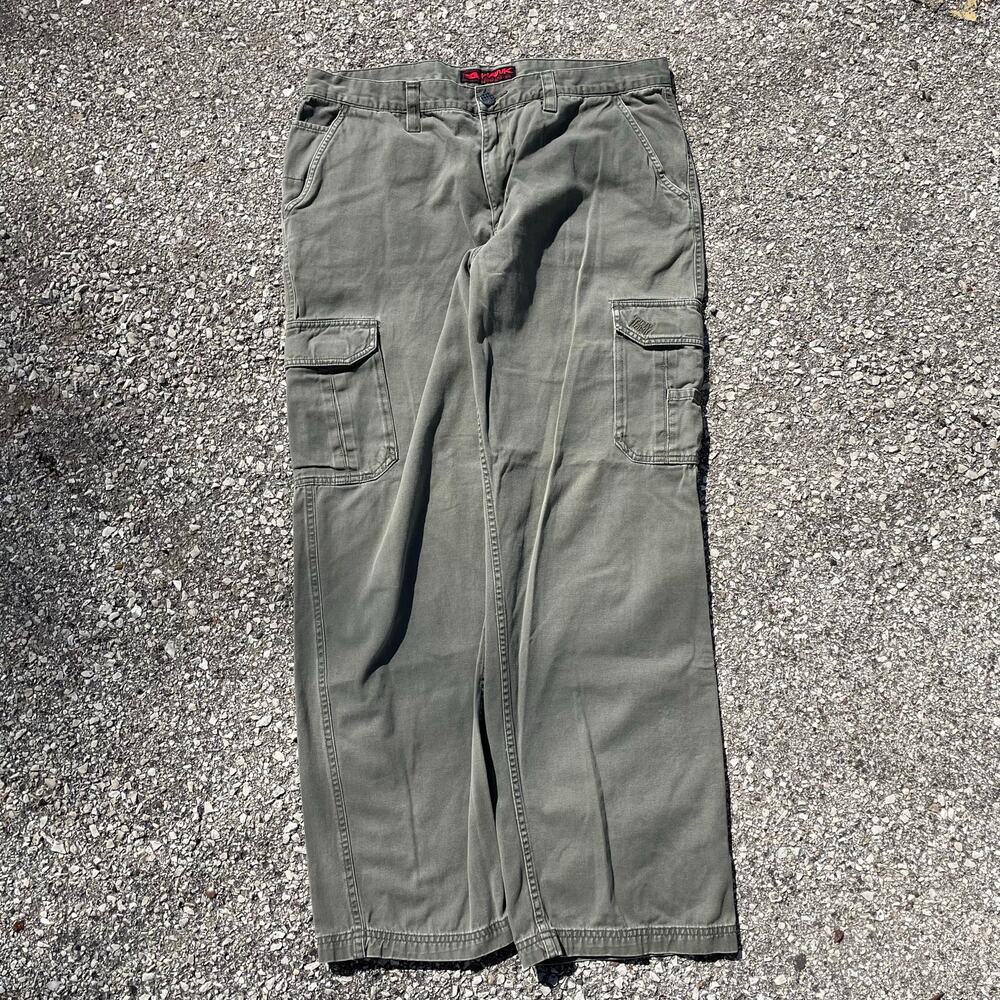 Tony Hawk Cargo Pants Baggy Skate Utility Green Y2K Style 36x32